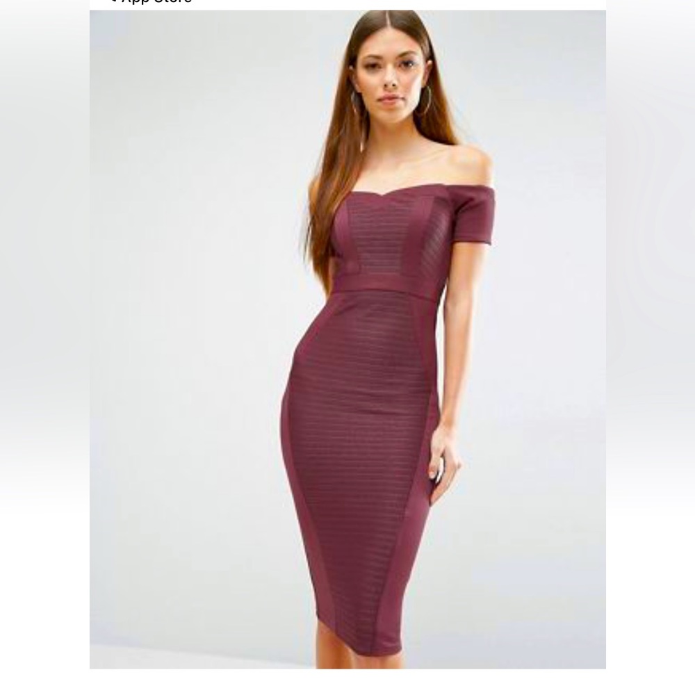ASOS Bandage Bardot Body Con Dress